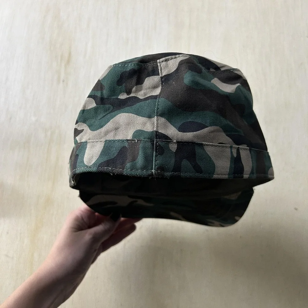 Ethos Hat Army Cap Mens Medium Green Camo Casual Summer Military Patrol